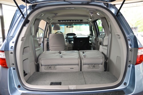 2012 Honda Odyssey  CB024644 Trunk Open Seats Down View
