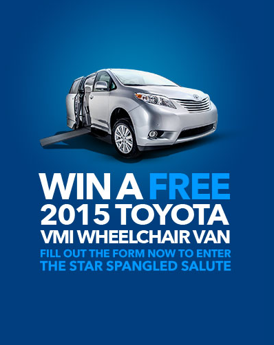 WIN a Brand New 2015 Toyota Sienna VMI Northstar Access 360 Wheelchair Van!