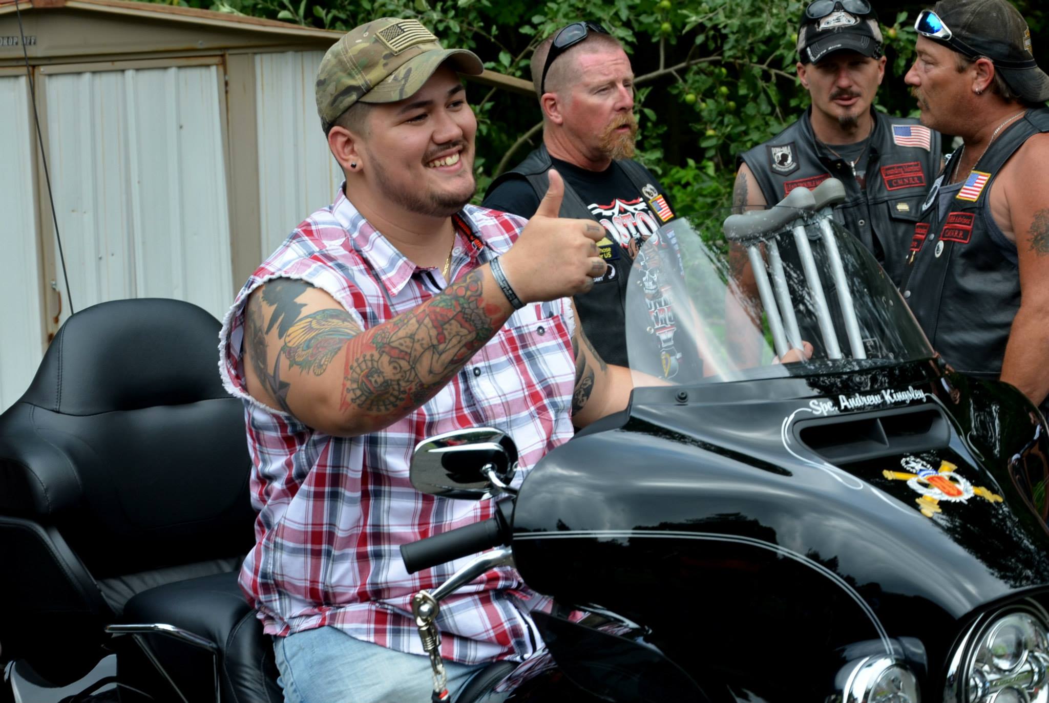 Boston Wounded Vet MC Ride presents Andy Kingsley his New 2014 Modified Trike12