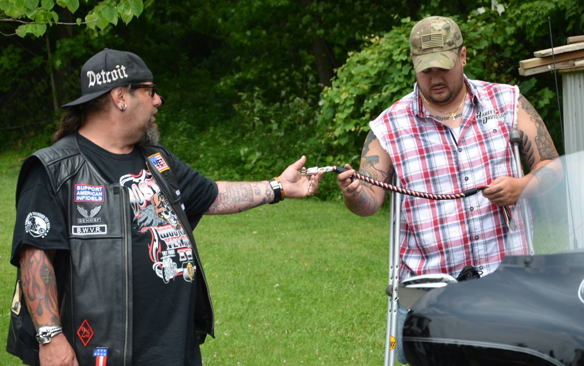 Boston Wounded Vet MC Ride presents Andy Kingsley his New 2014 Modified Trike16