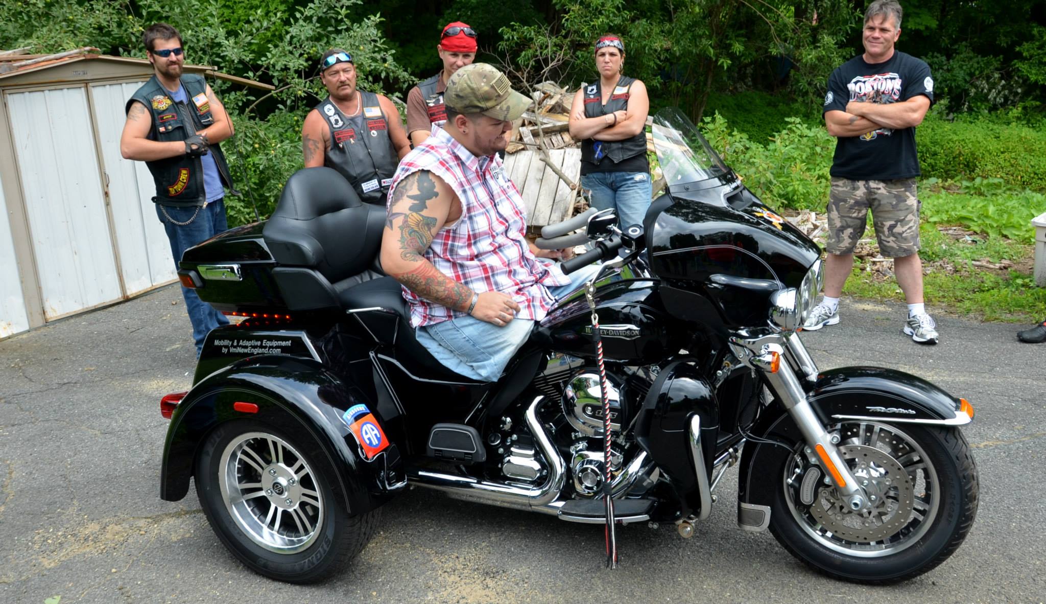 Boston Wounded Vet MC Ride presents Andy Kingsley his New 2014 Modified Trike7