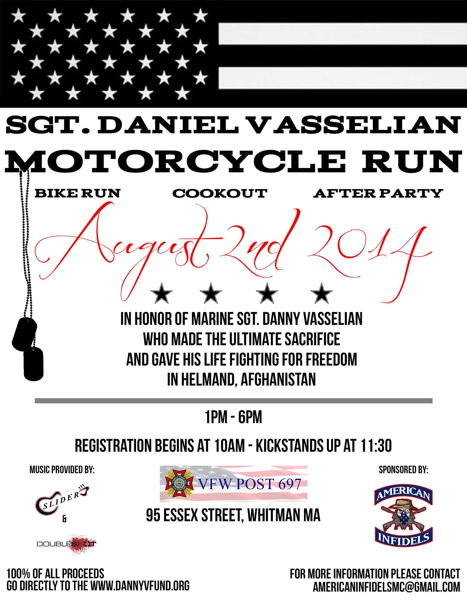 SGT. Daniel Vasselian Motorcycle Run