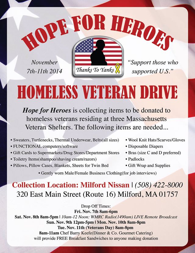 Hope For Heroes - Homeless Veteran Drive