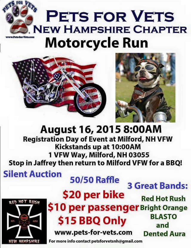 Pets For Vets New Hampshire Chapter Motorcycle Run